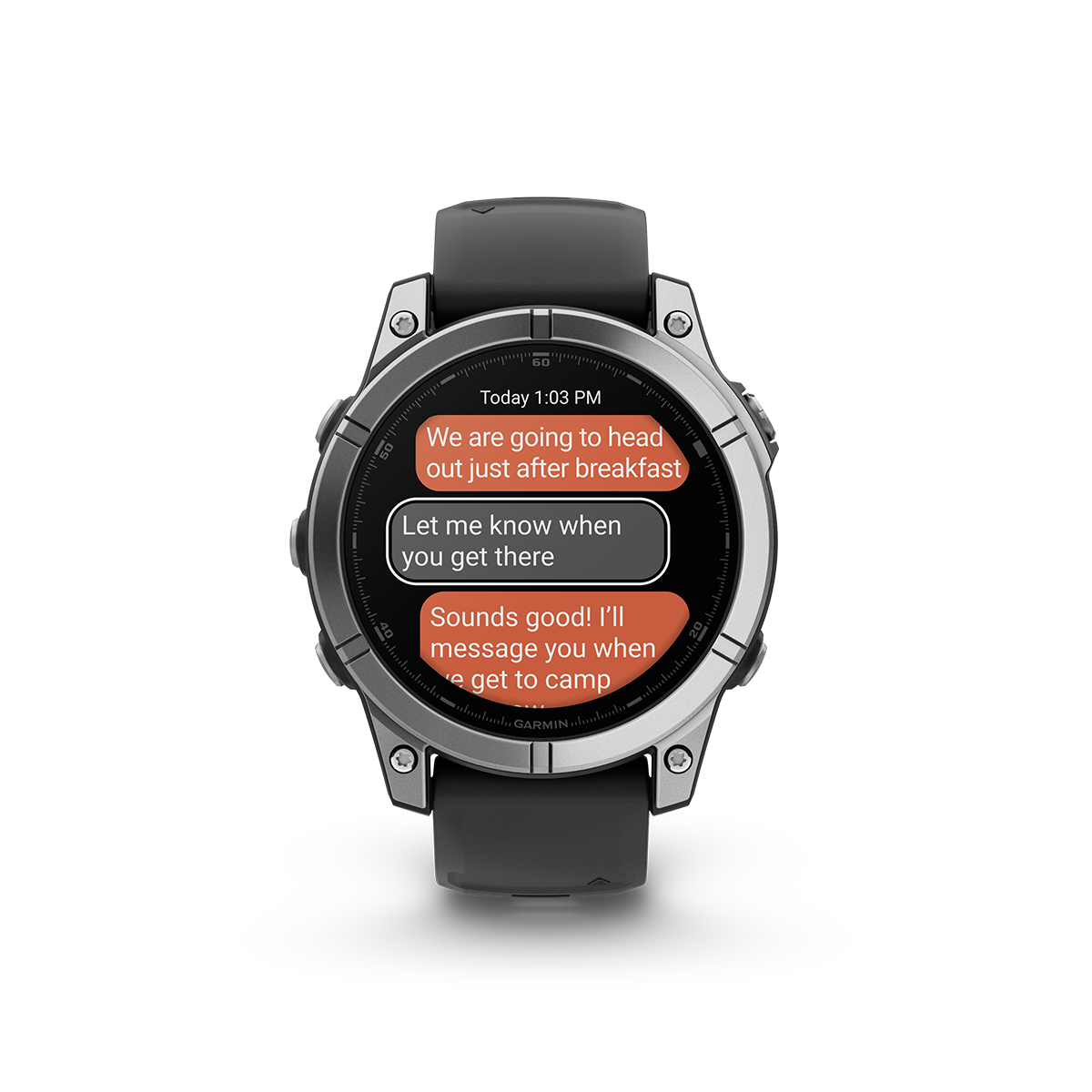 Garmin fenix E steel messenger app