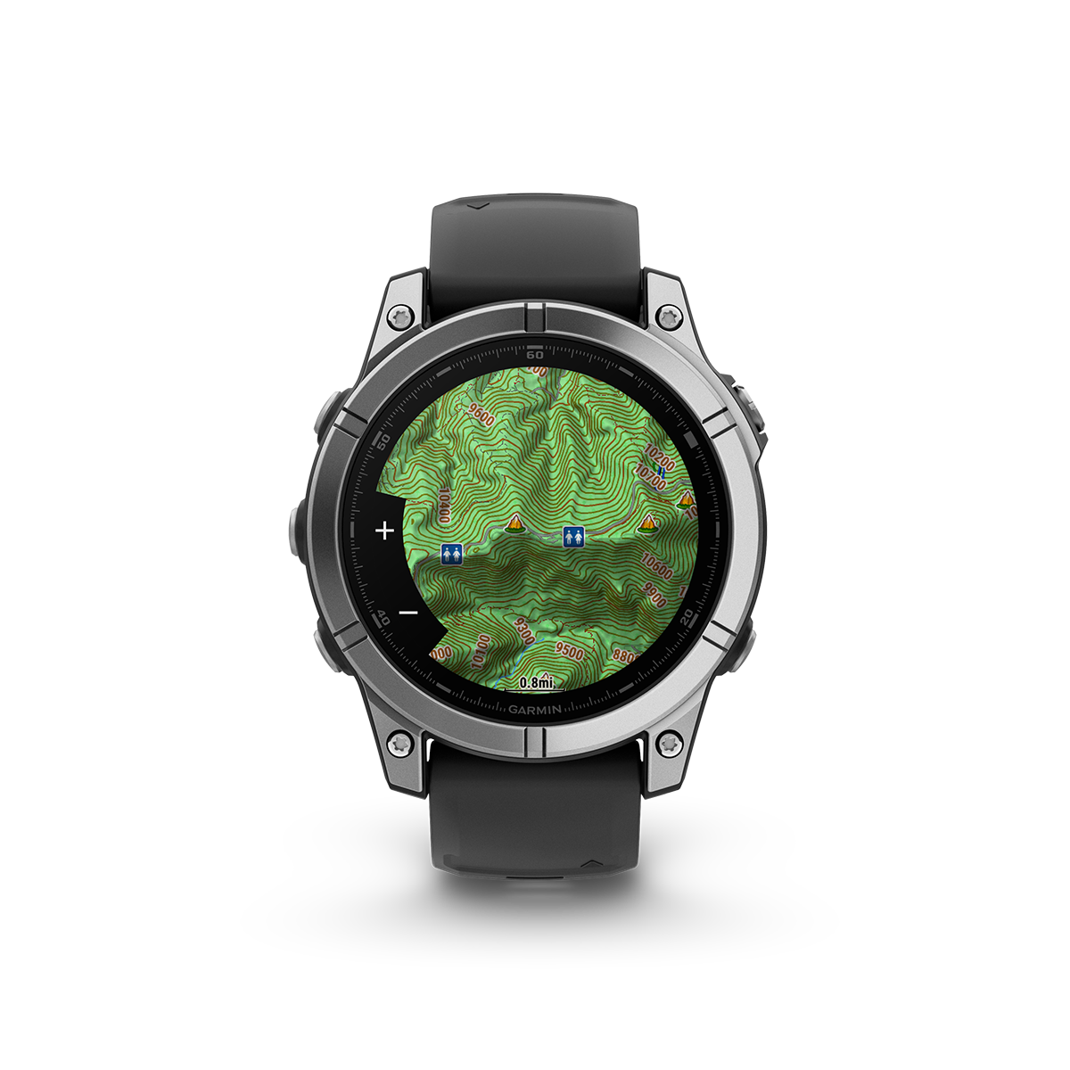 Garmin fenix E steel topo map