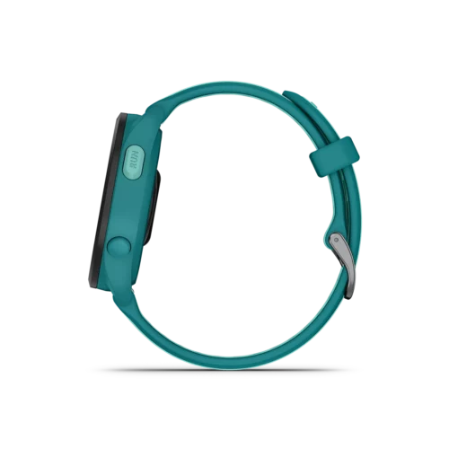 Garmin Forerunner 165 in aqua left side