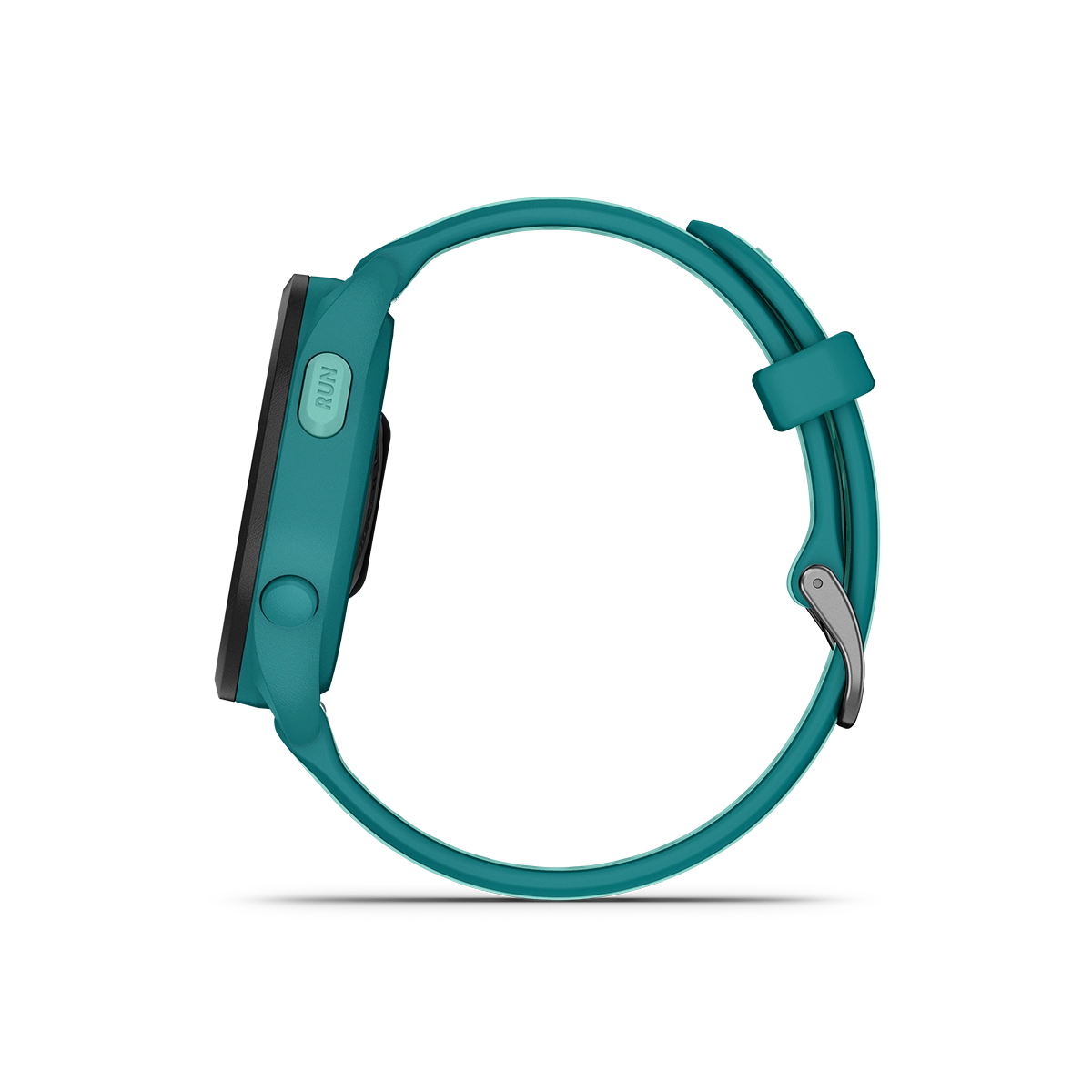 Garmin Forerunner 165 in aqua left side