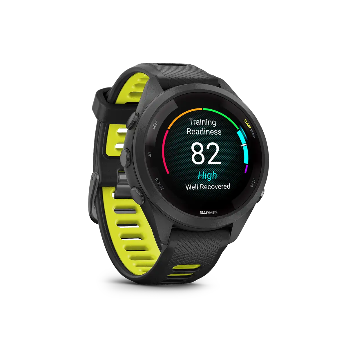 Garmin Forerunner 265S in black right angled view