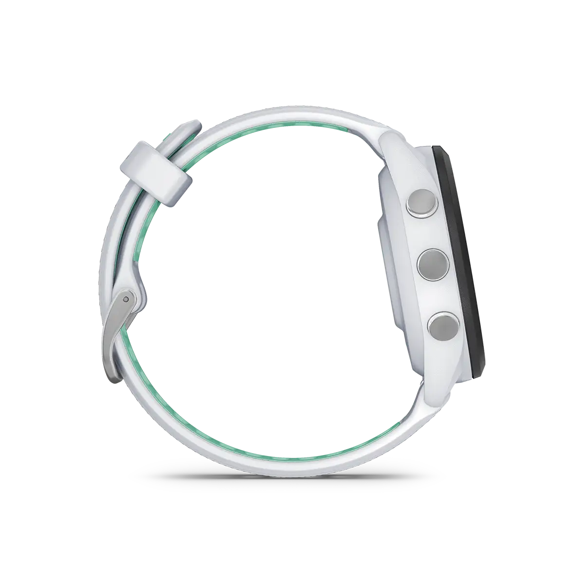 Garmin Forerunner 265S in white left side with buttons