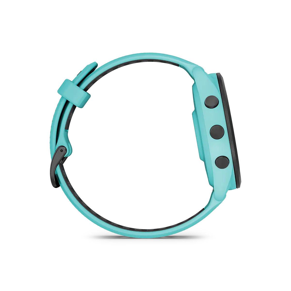 Garmin Forerunner 265 in aqua right side with buttons