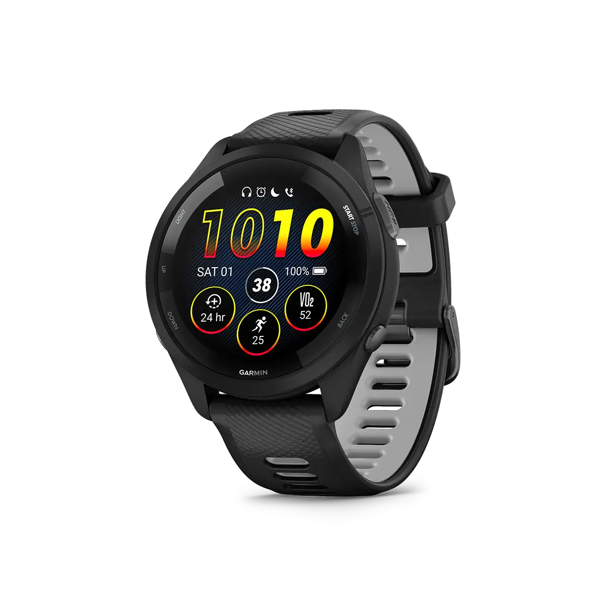 Garmin Forerunner 265 in black left angled view