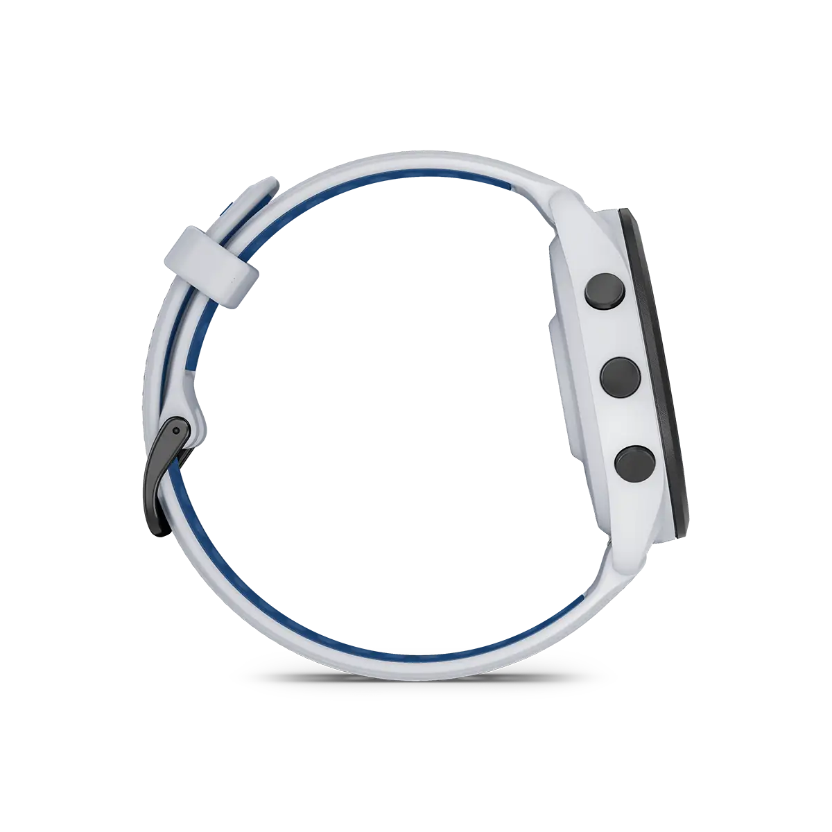 Garmin Forerunner 265 in white right side with buttons