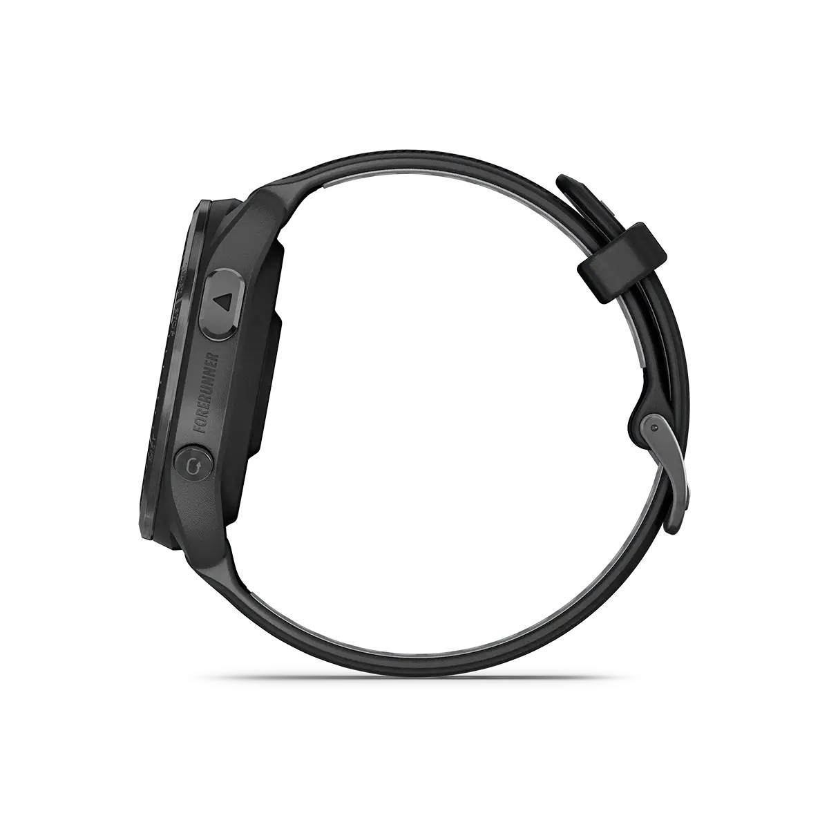 Garmin Forerunner 965 in black left side with buttons