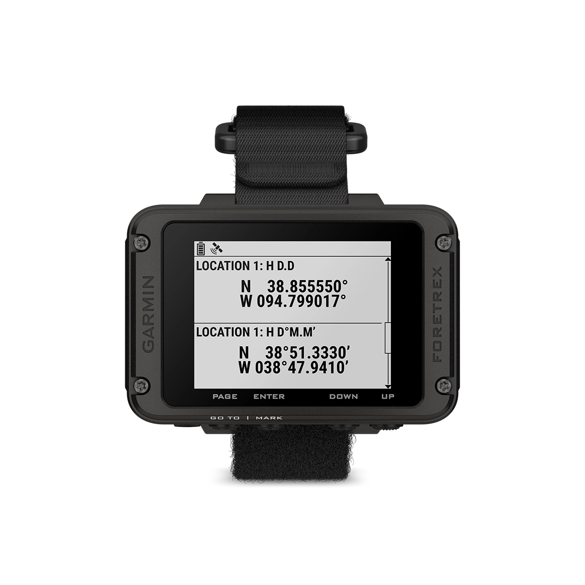 Garmin Foretrex 801 with lat long coordinates