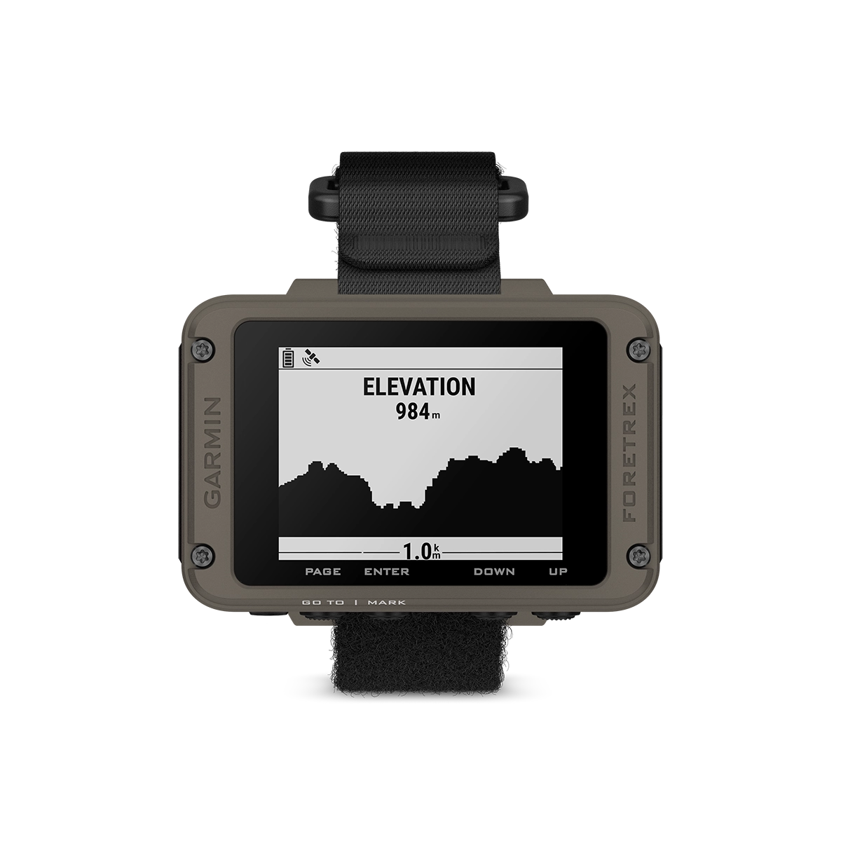 Garmin Foretrex 901 Ballistic Edition elevation page
