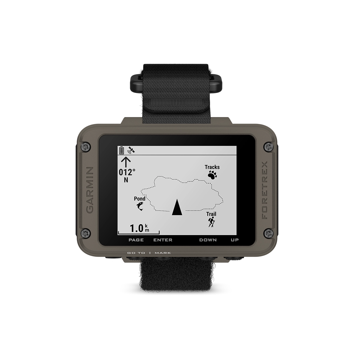 Garmin Foretrex 901 Ballistic Edition waypoints and route page
