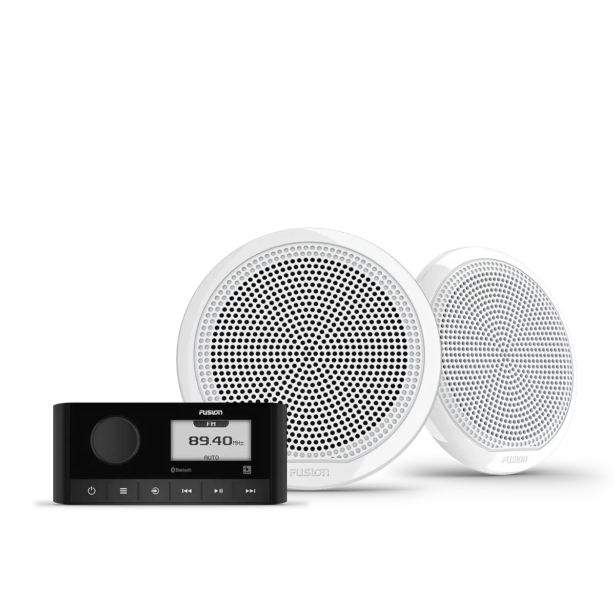 Fusion MS-RA60 Stereo and Speaker Kits EL Classic with white speakers