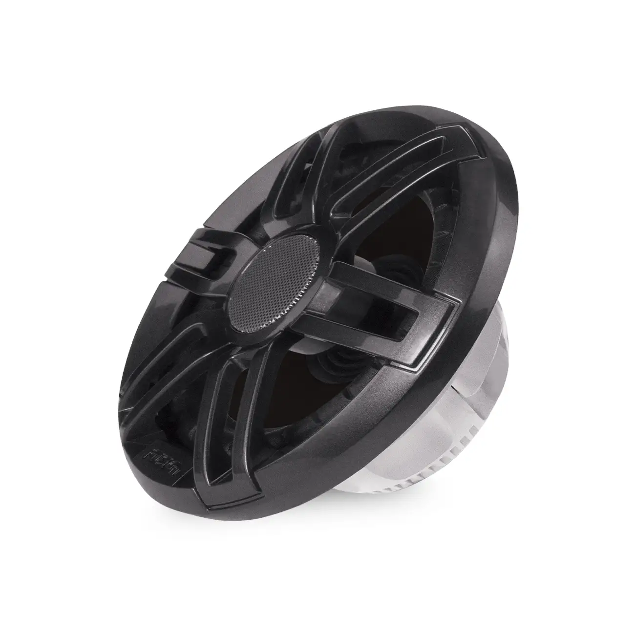 Fusion XS-F65SPGW Marine Speakers in black angled left