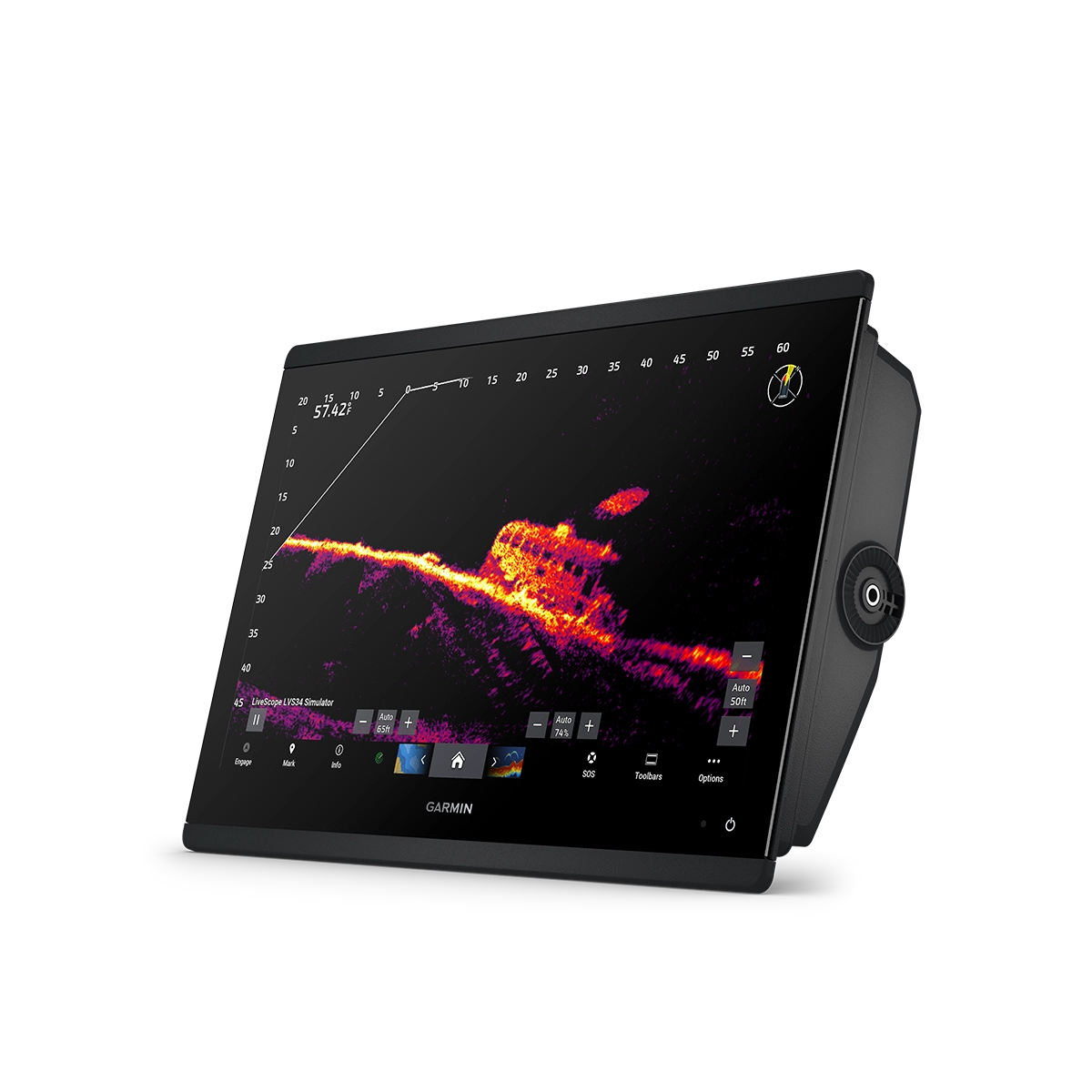 Garmin GPSMAP 16x3 Series livescope view