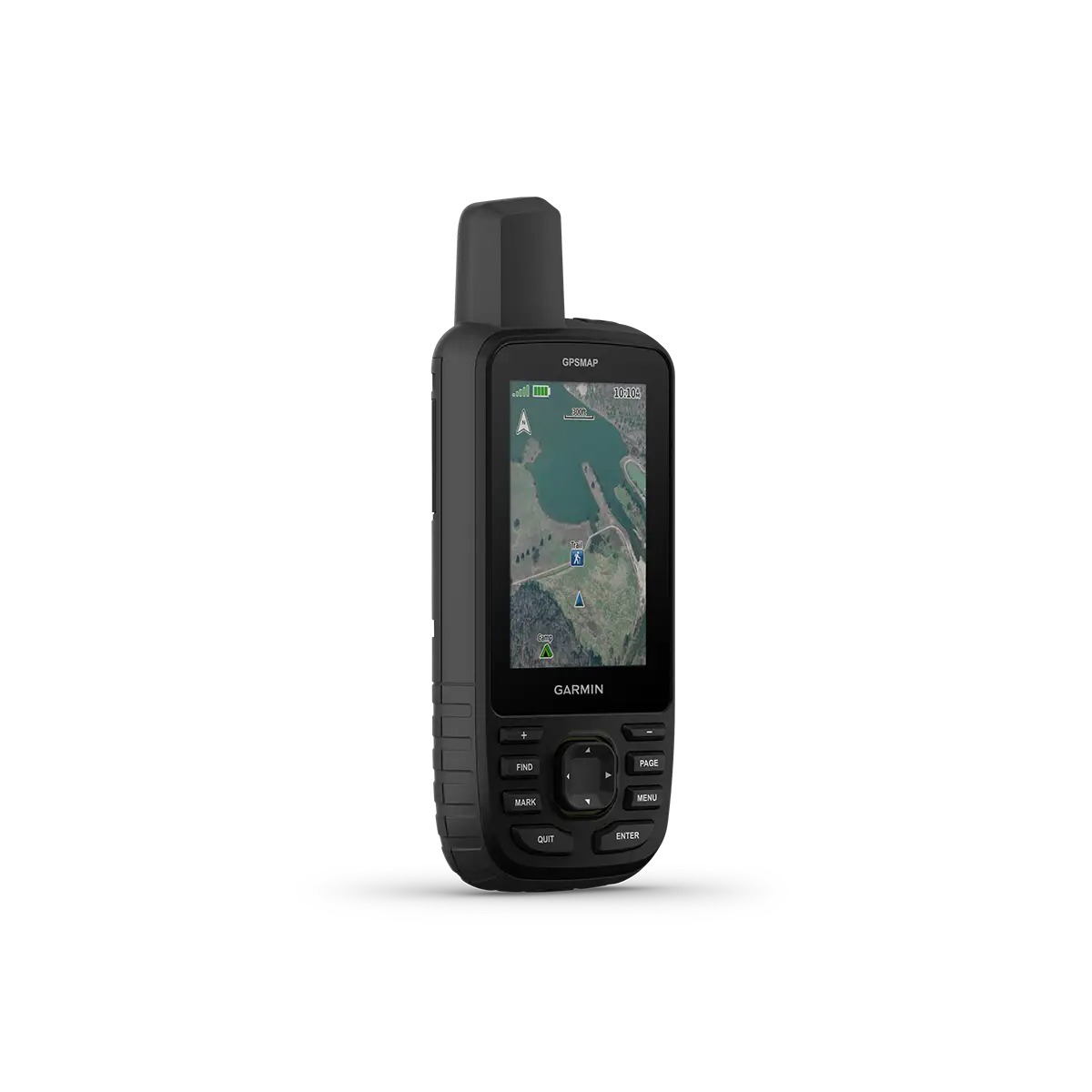 Garmin GPSMAP 67 right angled with satellite imagery screen
