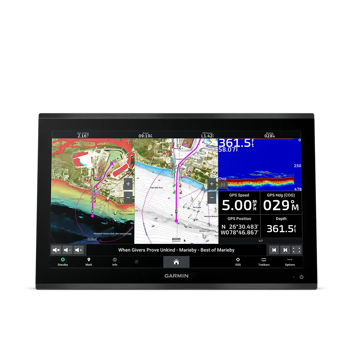 Garmin GPSMAP 9022 9222 split screen