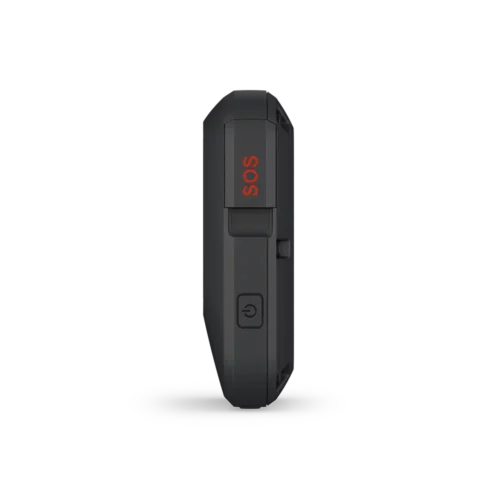 Garmin inReach Messenger left side with SOS button