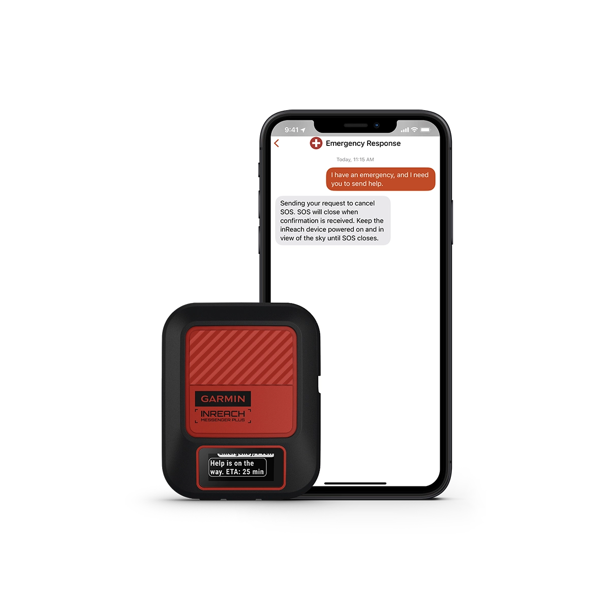 Garmin inReach Messenger Plus with phone emergency