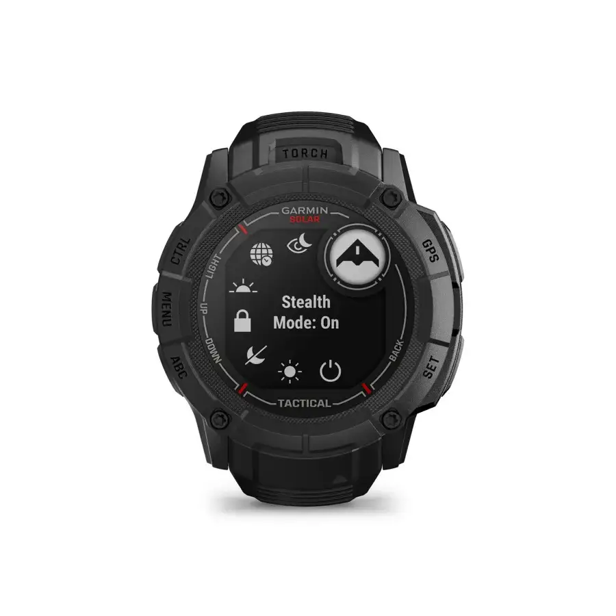 Garmin Instinct 2X Solar - Tactical Edition in black with stealth mode screen
