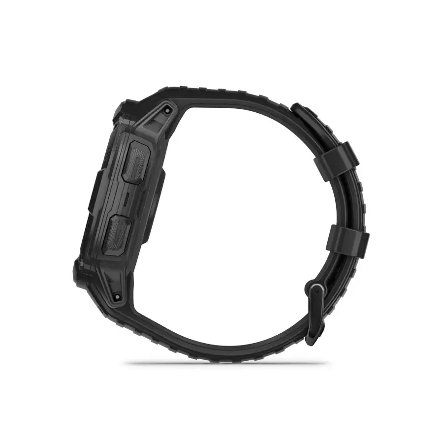 Garmin Instinct 2X Solar - Tactical Edition in black left side view with buttons