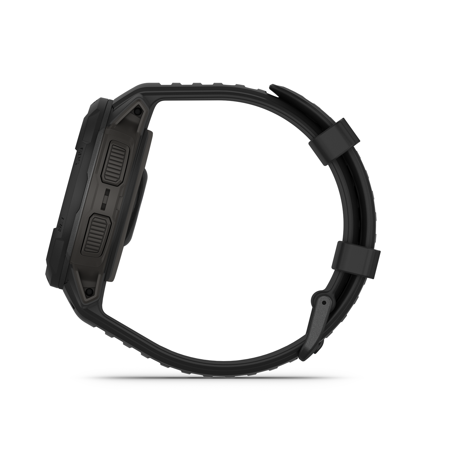 Garmin Instinct Crossover Solar - Tactical Edition left side with buttons
