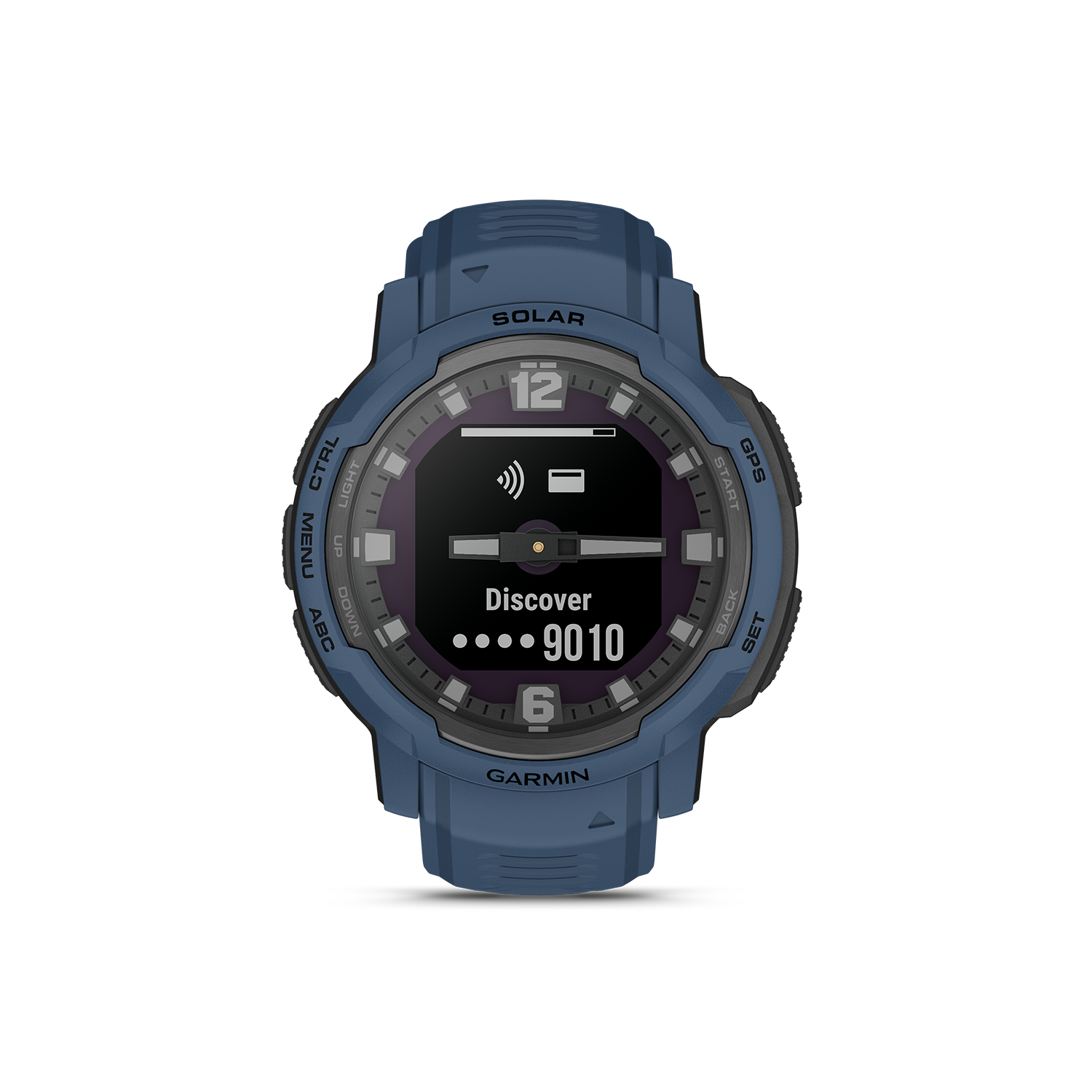 Garmin Instinct Crossover Solar in blue GarminPay