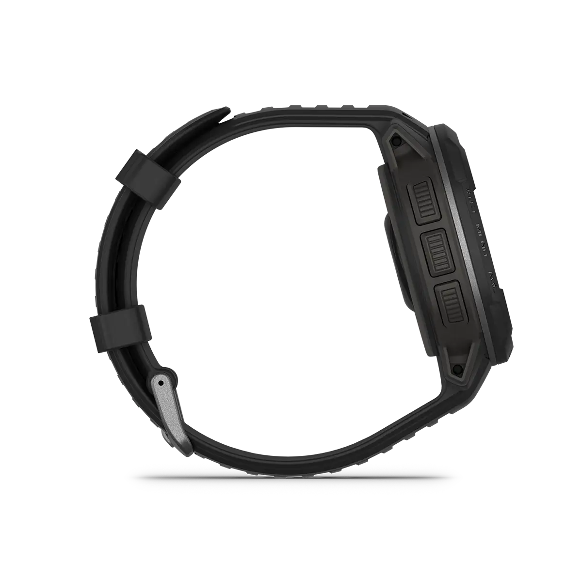 Garmin Instinct Crossover in black right side with buttons