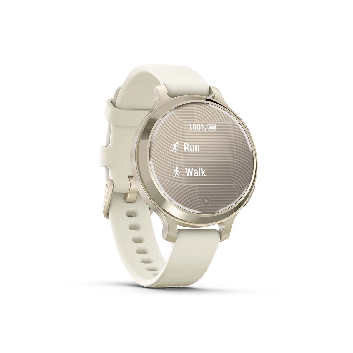 Garmin Lily 2 Active in Lunar Gold with Bone Silicone Band activity list