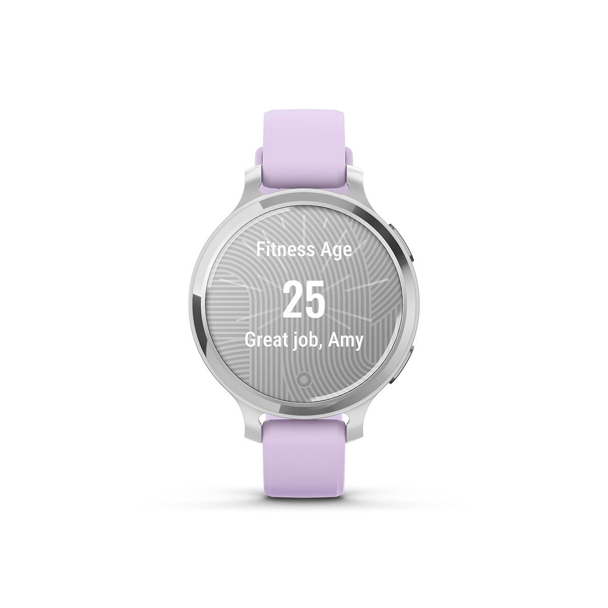 Garmin Lily 2 Active in Lunar Gold with Silver with Purple Jasmine Silicone Band fitness age
