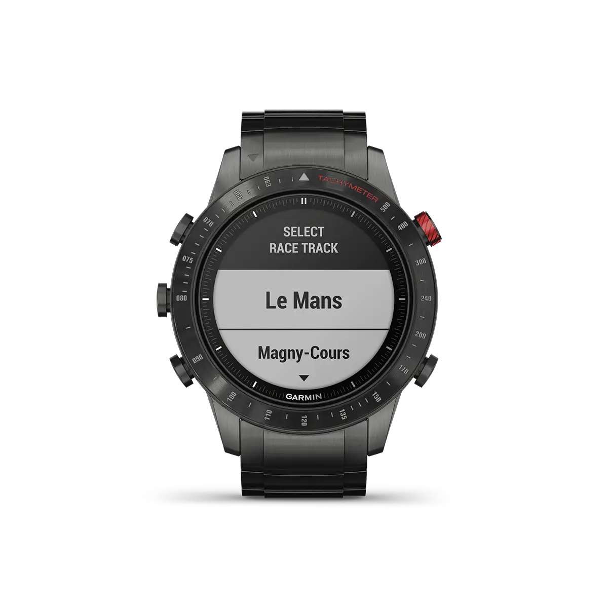 Garmin MARQ Driver select race track screen