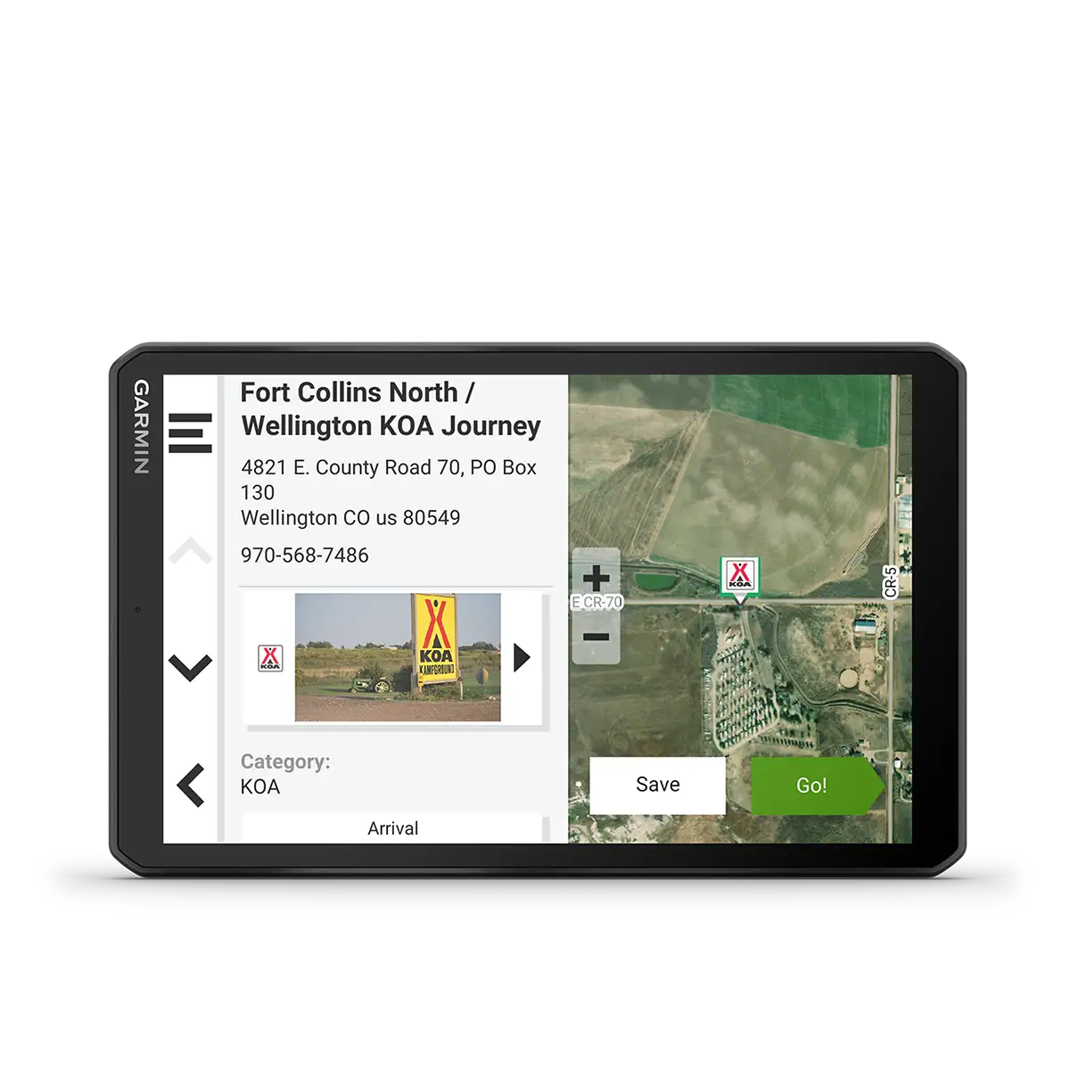Garmin RV 895 with camp ground info