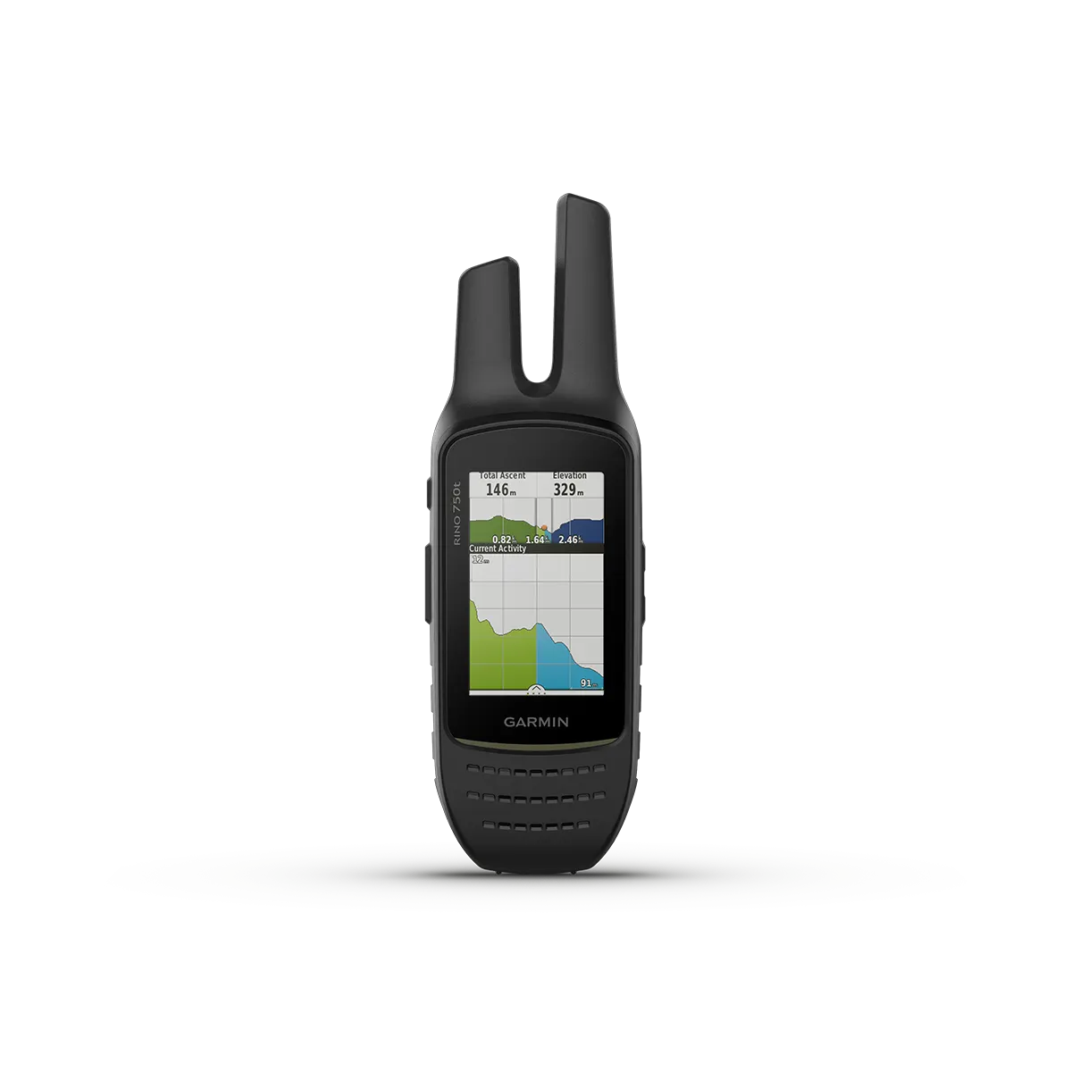 Garmin Rino 750t barometer screen