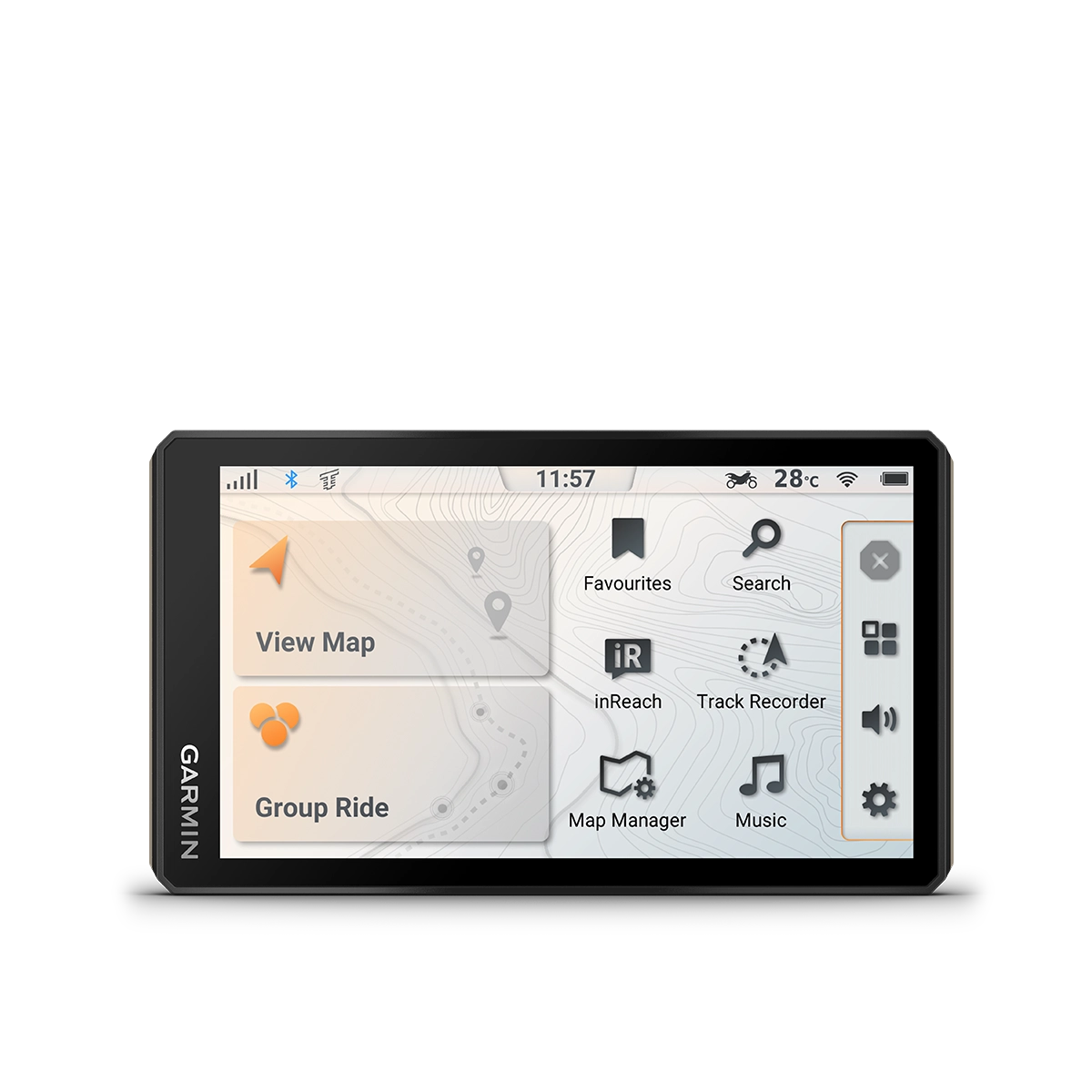 Garmin Tread 2 with menu in metric
