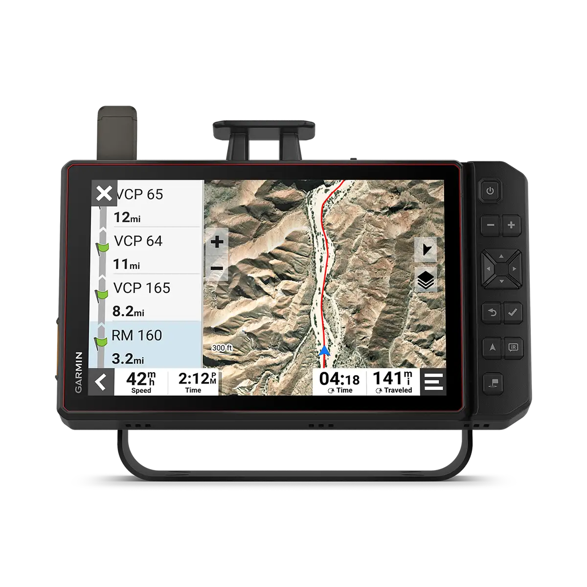 Garmin Tread XL Baja Race with route and waypoints