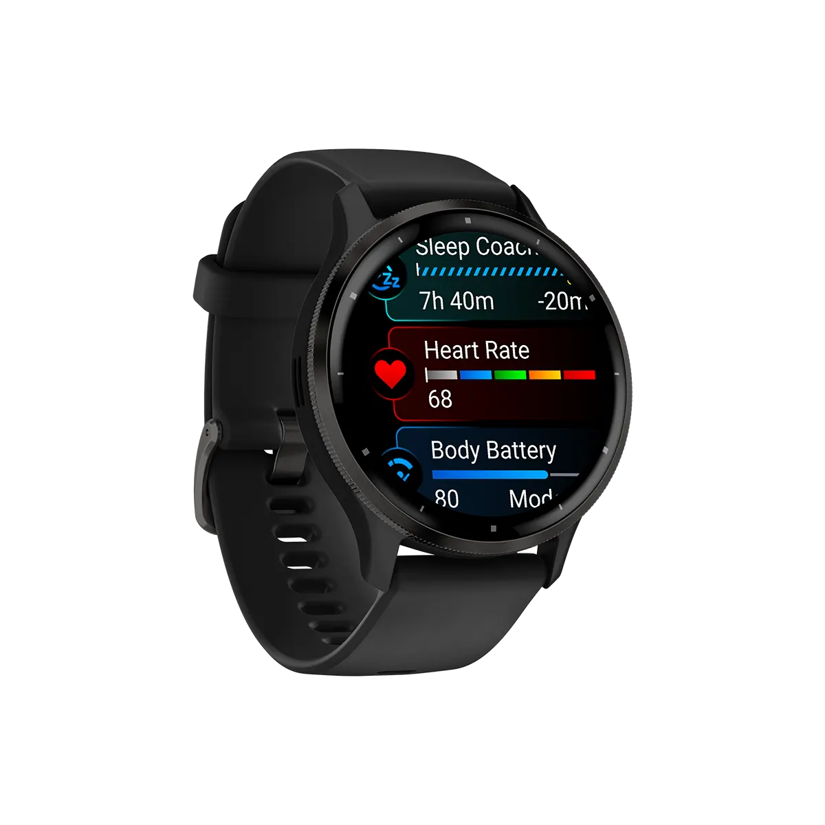 Garmin Venu 3 in black angled right