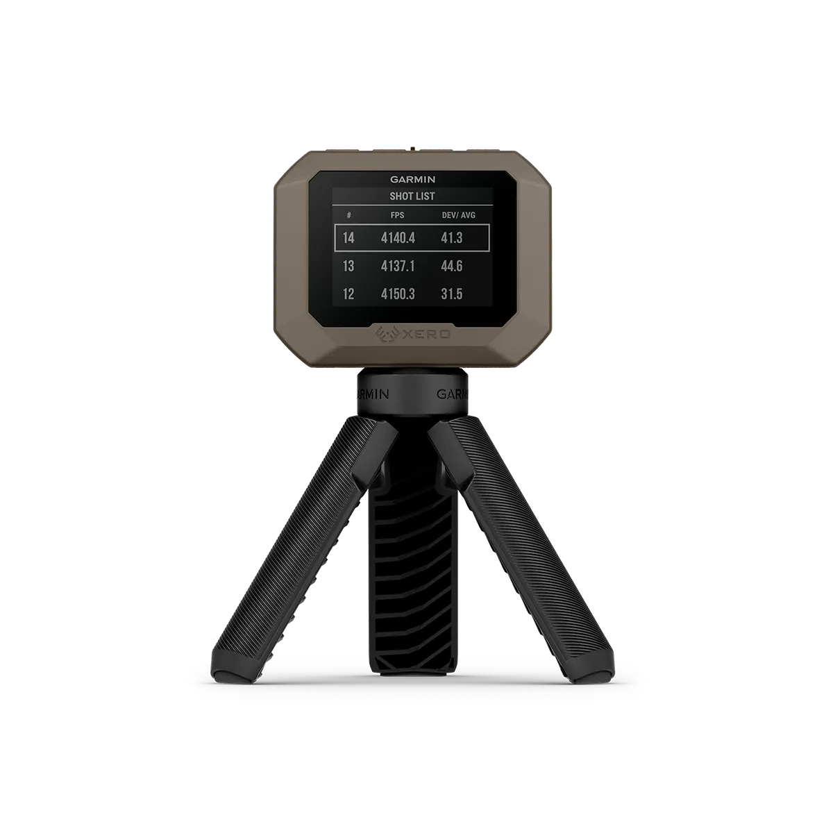 Shot list on Garmin Xero C1 Pro chronograph for shooters