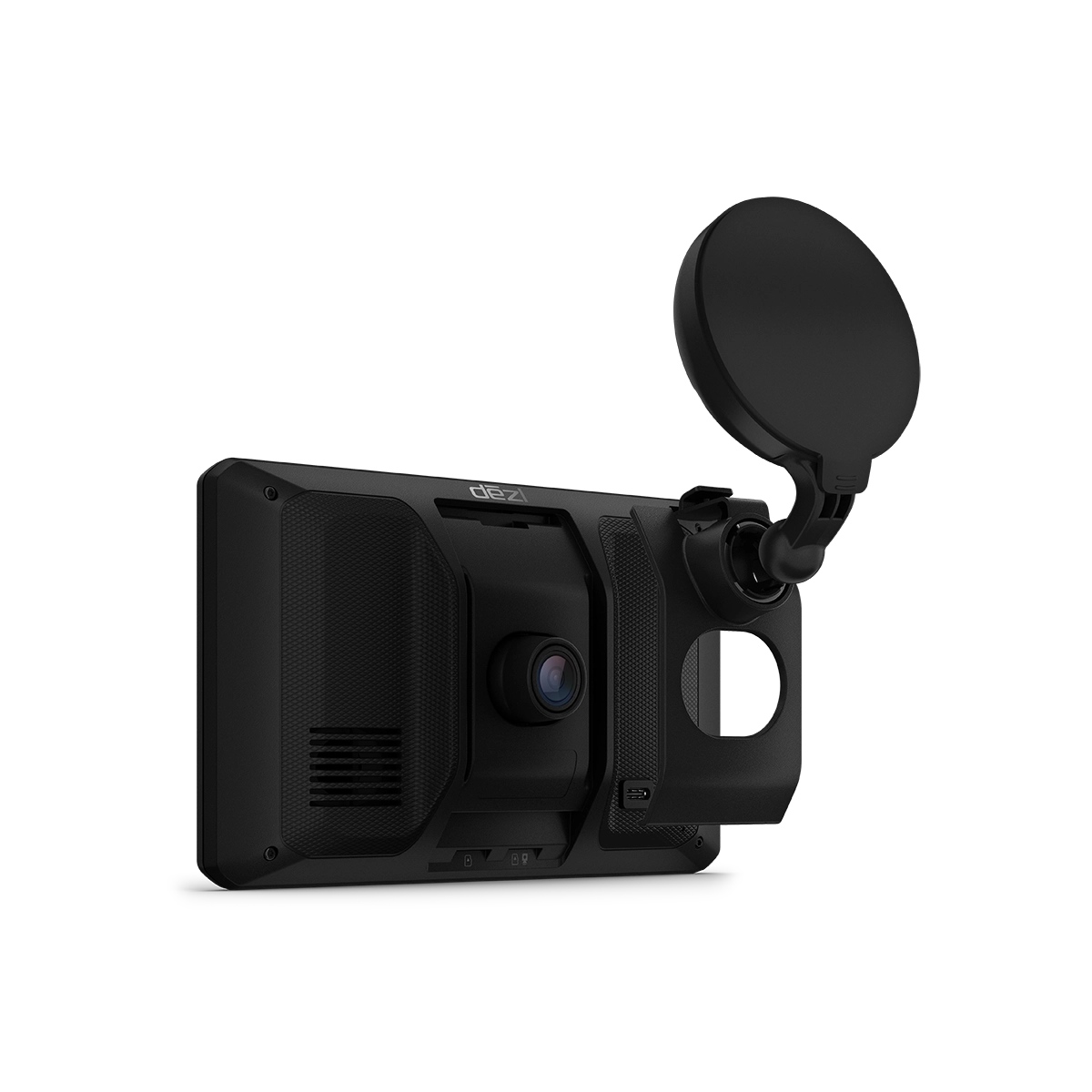 Garmin dezlCam OTR725 angled view with mount