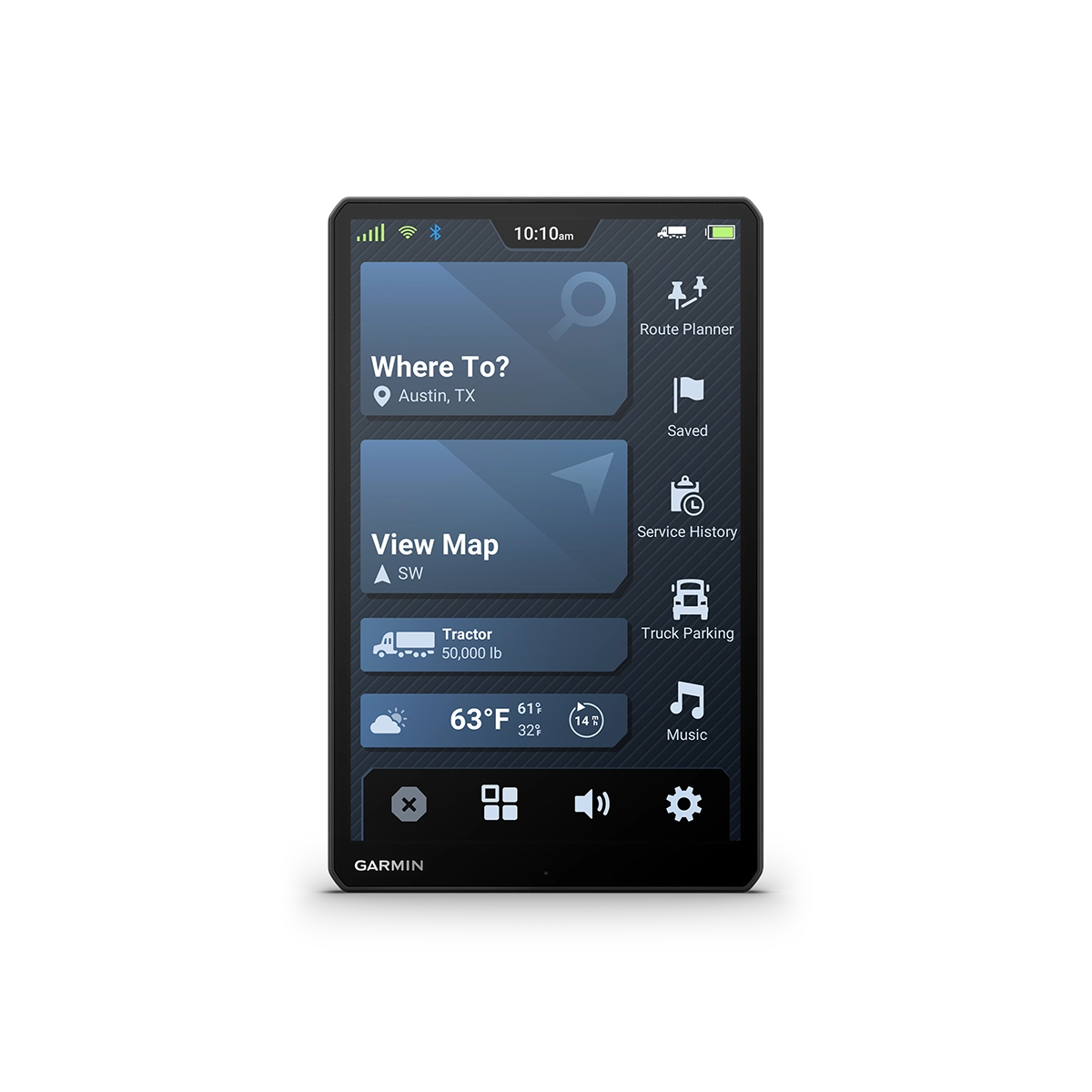 Garmin dezl OTR1020 vertical view