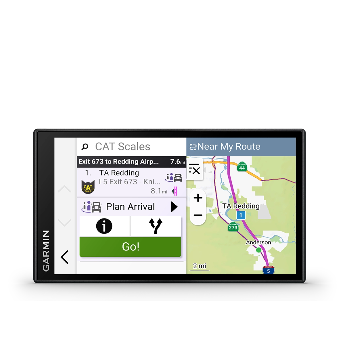 Garmin dezl OTR620 cat scales search