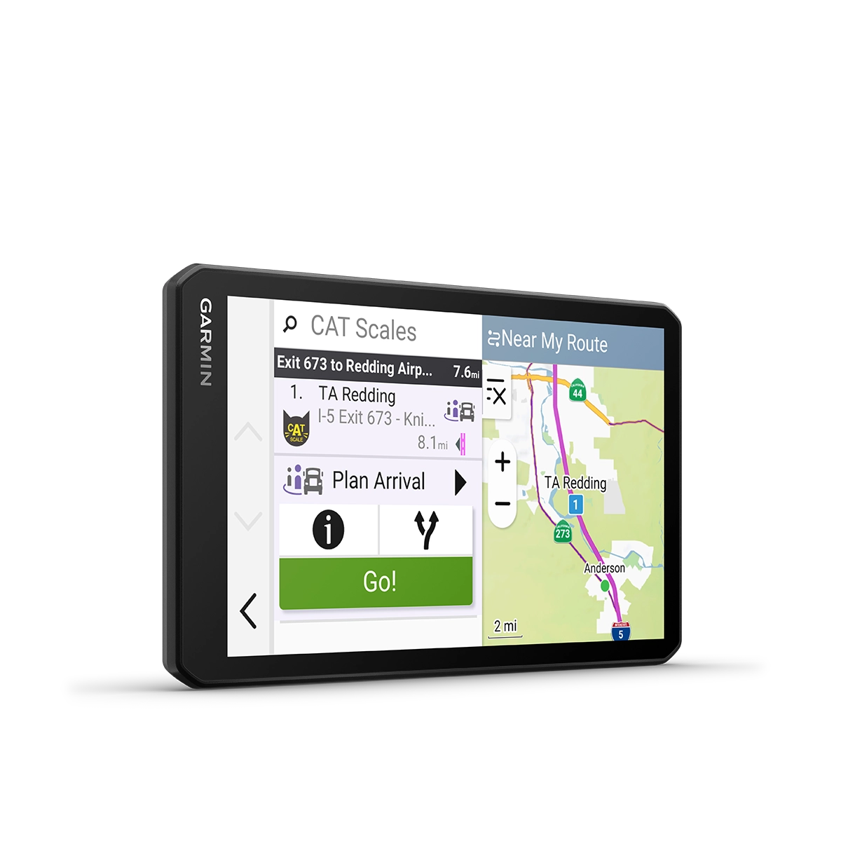 Garmin dezl OTR720 cat scales search
