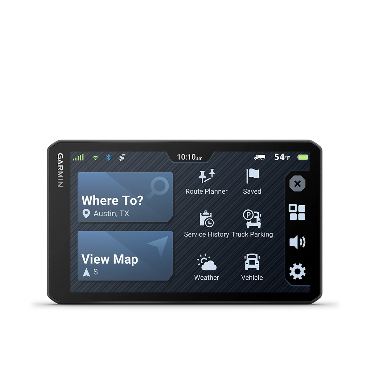 Garmin dezl OTR720 main menu
