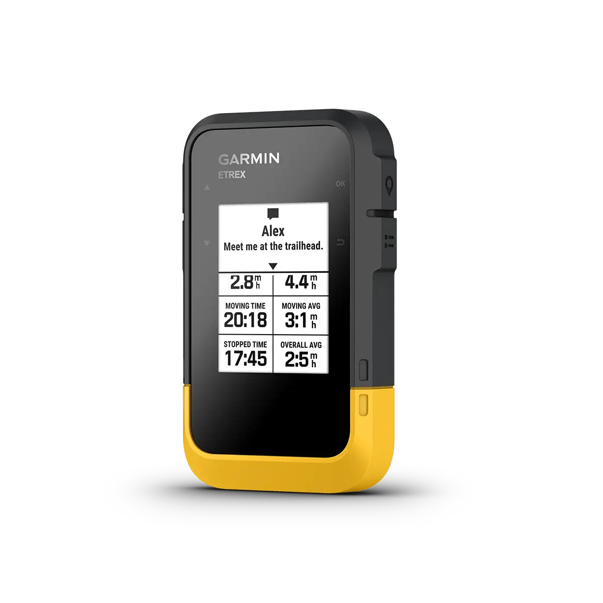 Garmin eTrex SE angled left with smart notifications