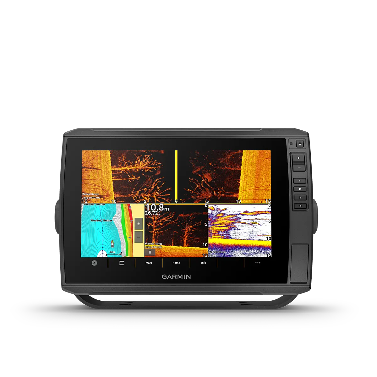 Garmin ECHOMAP Ultra 2 106sv marine chartplotter 10” split screen