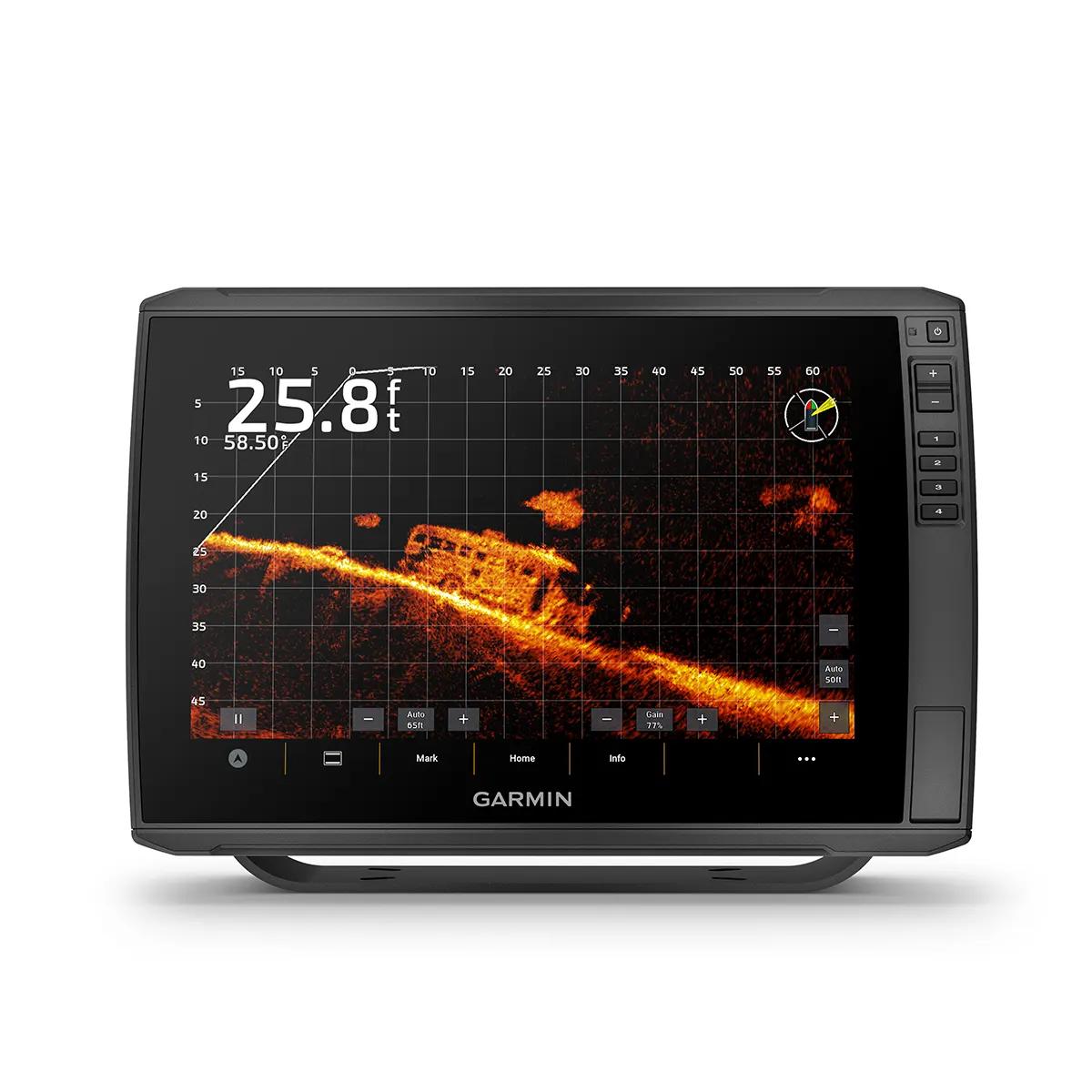 Garmin ECHOMAP Ultra 2 126sv sonar support with LiveScope LVS34 transducer included in this bundle