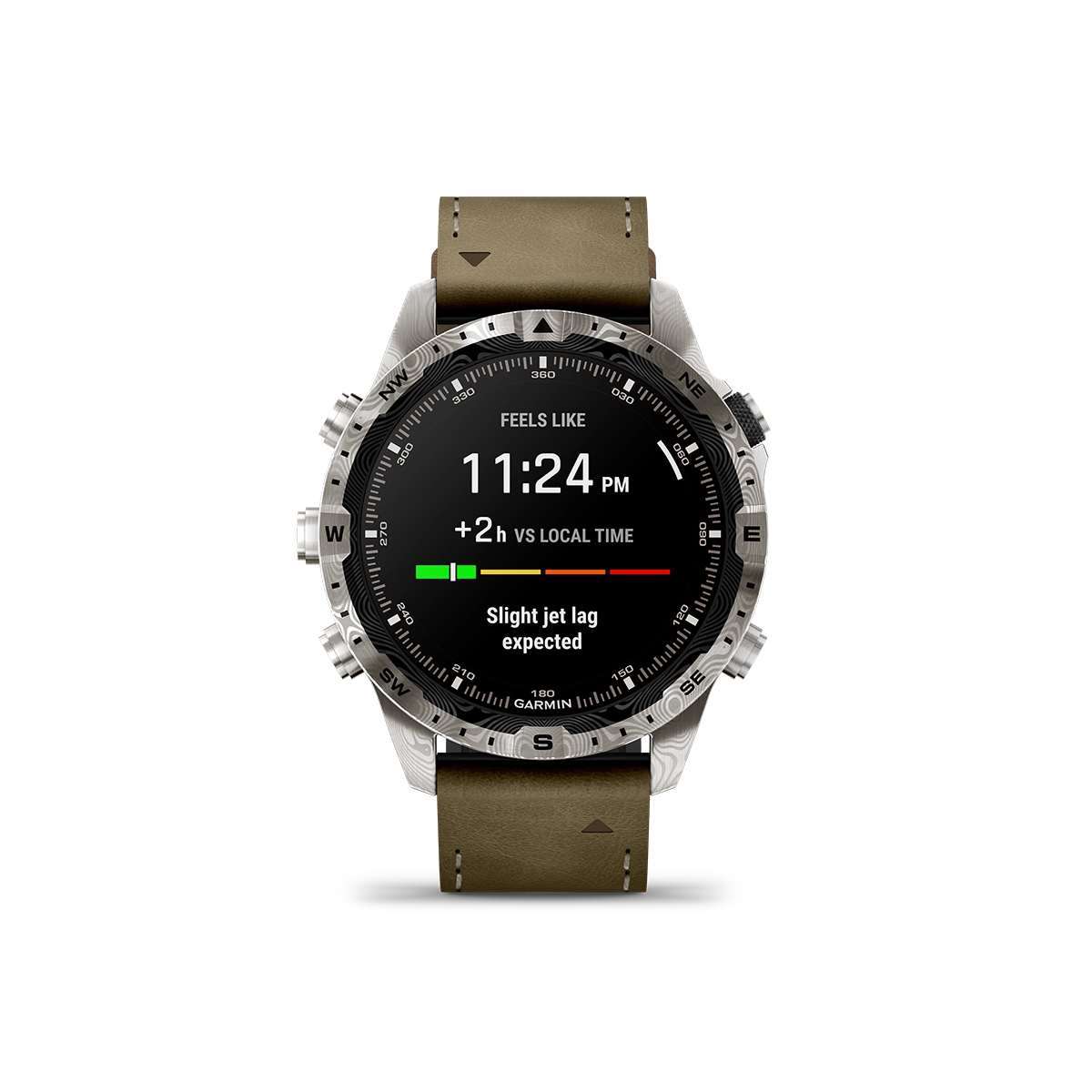 Garmin MARQ Adventurer (Gen 2) - Damascus Steel Edition jetlag advisor