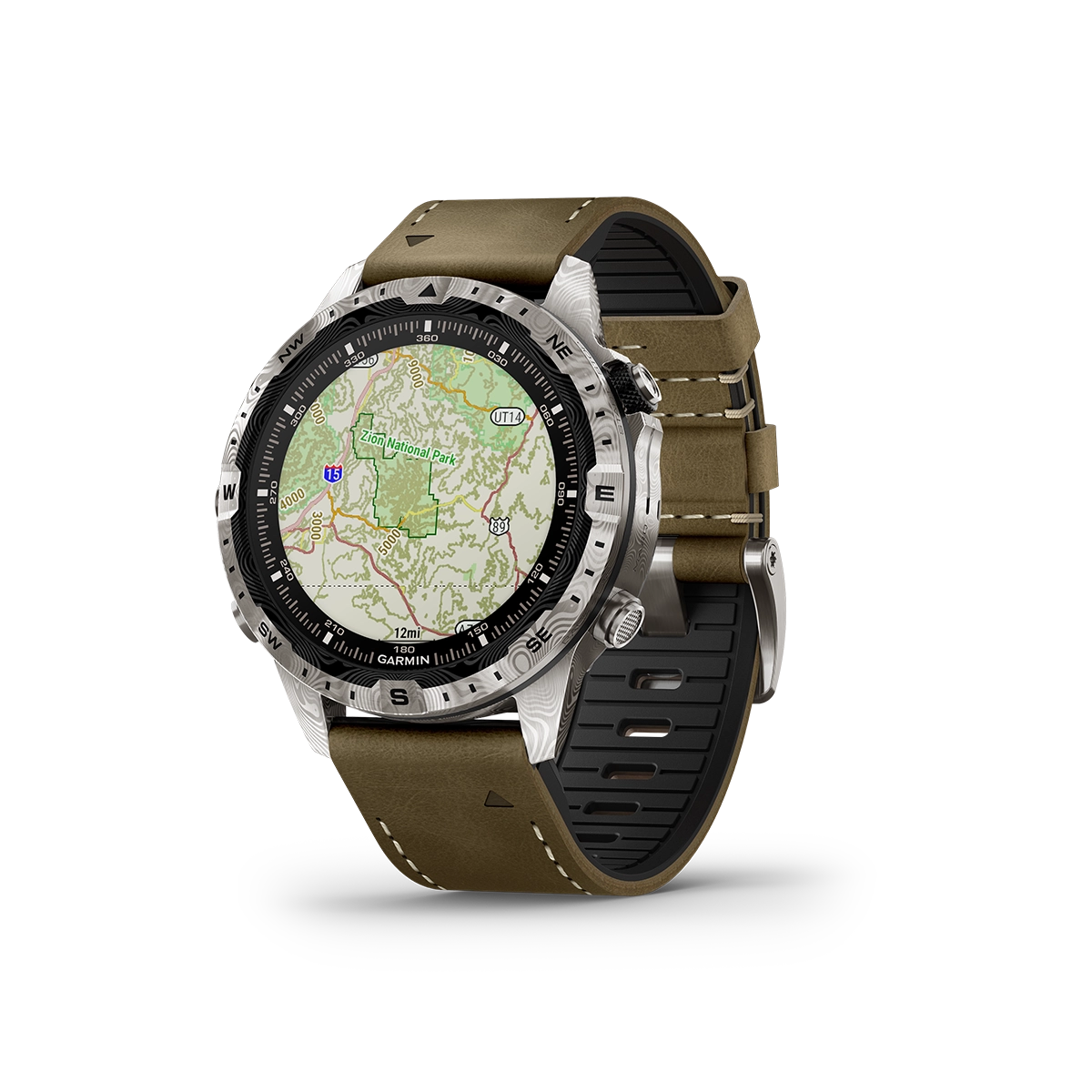 Garmin MARQ Adventurer (Gen 2) - Damascus Steel Edition topo North America shade off