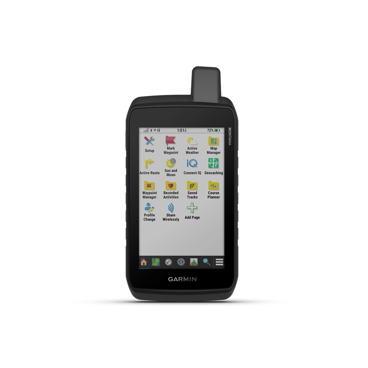 Garmin Montana 710 menu