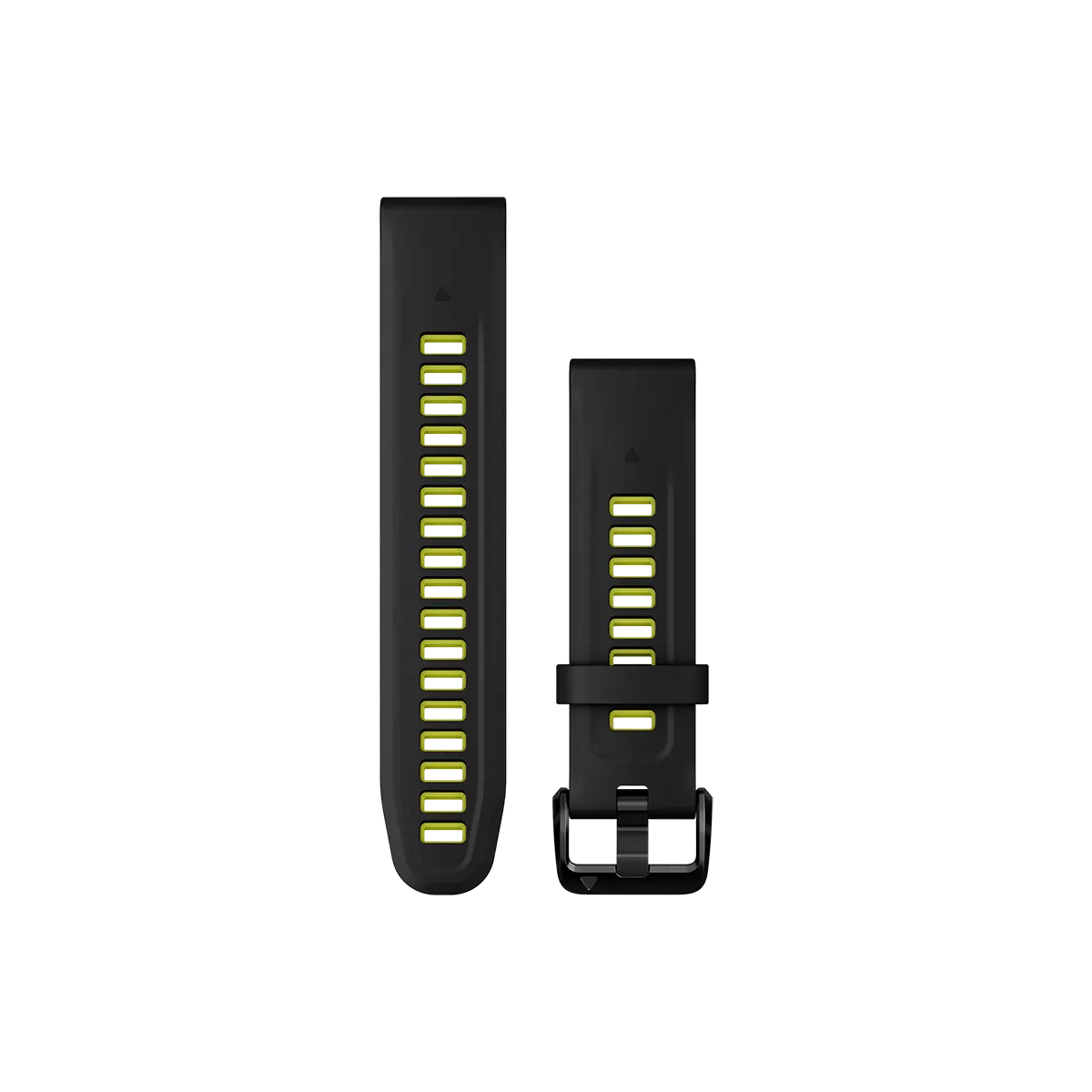 Garmin QuickFit 20 Watch Bands, Black/Electric Lime Silicone (010-13279-03)