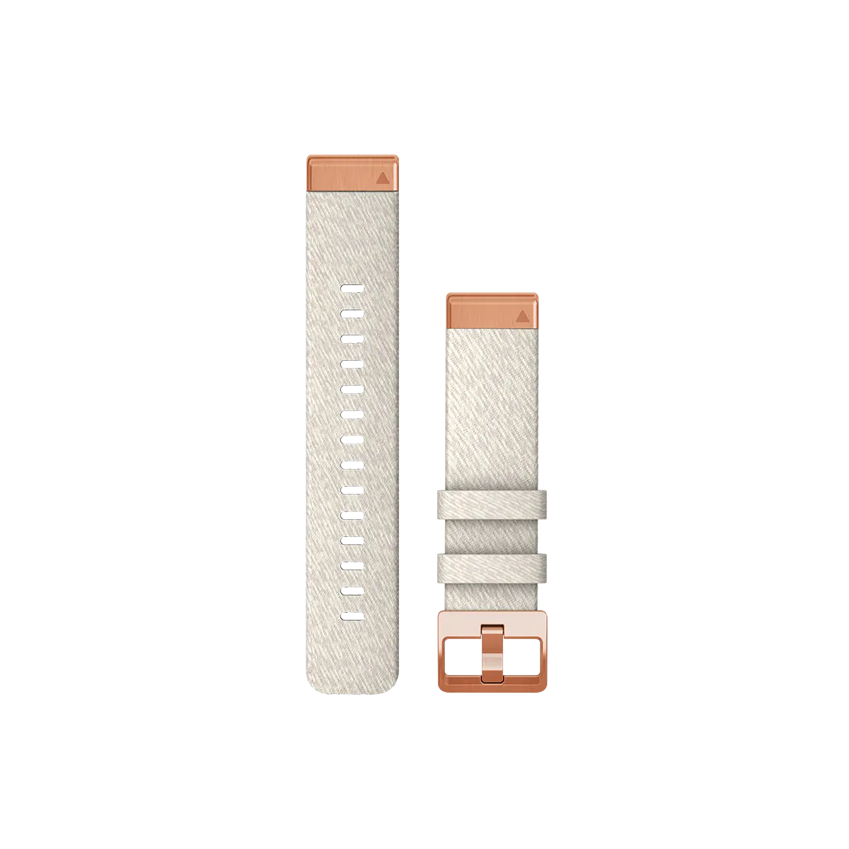 Garmin QuickFit 20 Watch Bands, Cream Heathered Nylon with Rose Gold Hardware