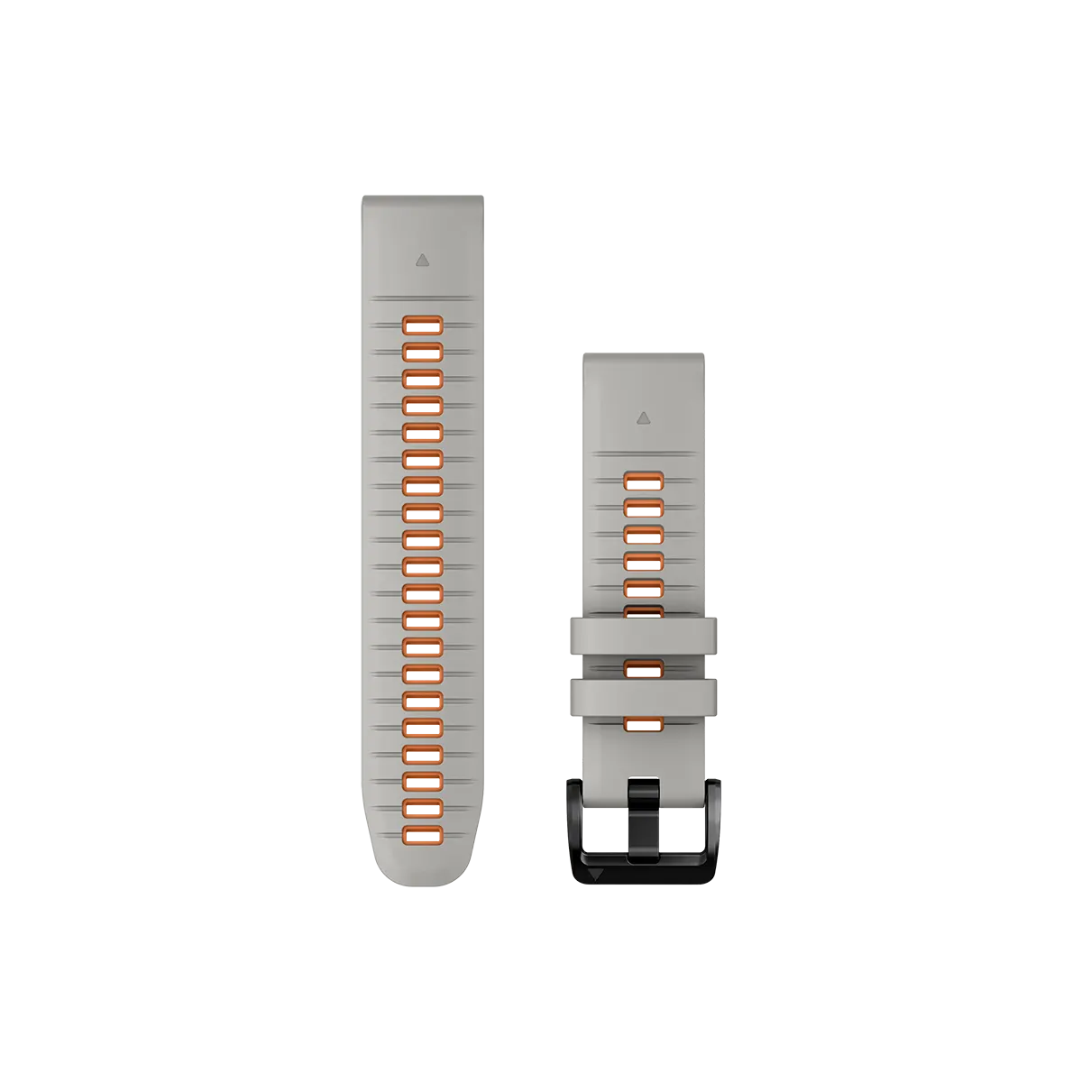 Garmin QuickFit 22 Watch Bands, Fog Gray/Ember Orange Silicone (010-13280-02)