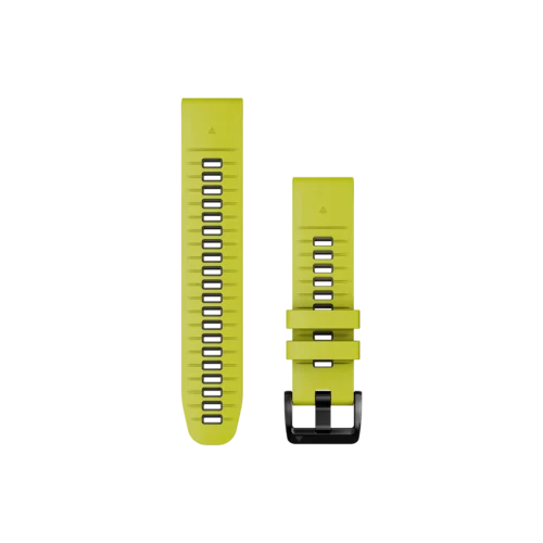Garmin QuickFit 22 Watch Bands, Electric Lime/Graphite Silicone (010-13280-03)