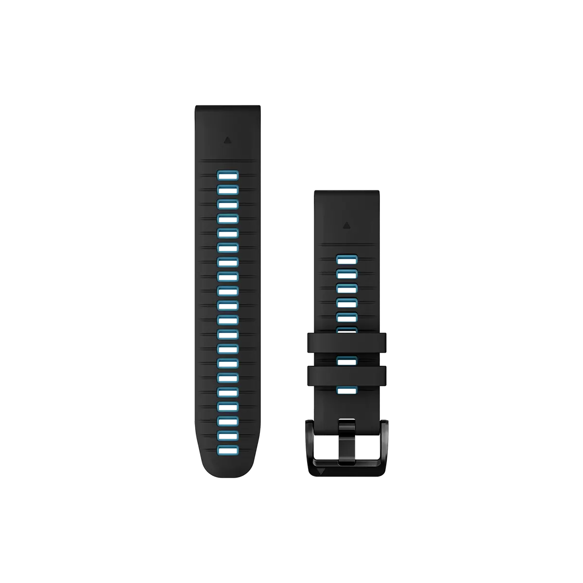 Garmin QuickFit 22 Watch Bands, Black/Cirrus Blue Silicone (010-13280-05)